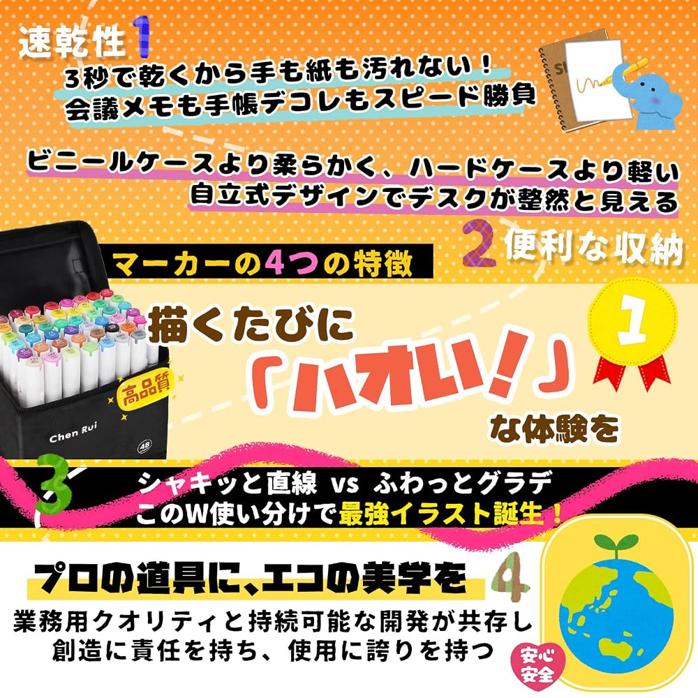Illustration Markers, 80 Colors, Alcohol-Based Markers, Brush Type & Twin Type, with Free App, Art