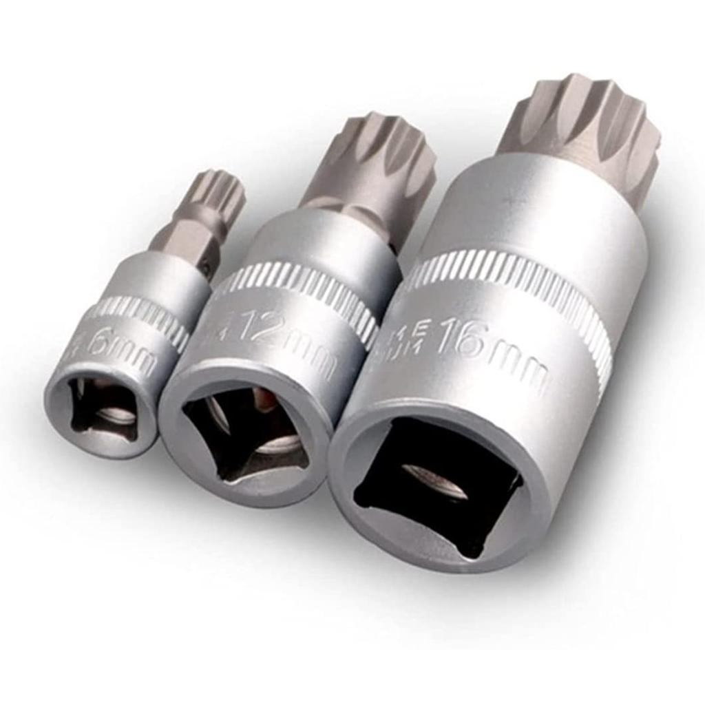8-Piece Torx Bit Socket Adapter 1/4" 3/8" 1/2"