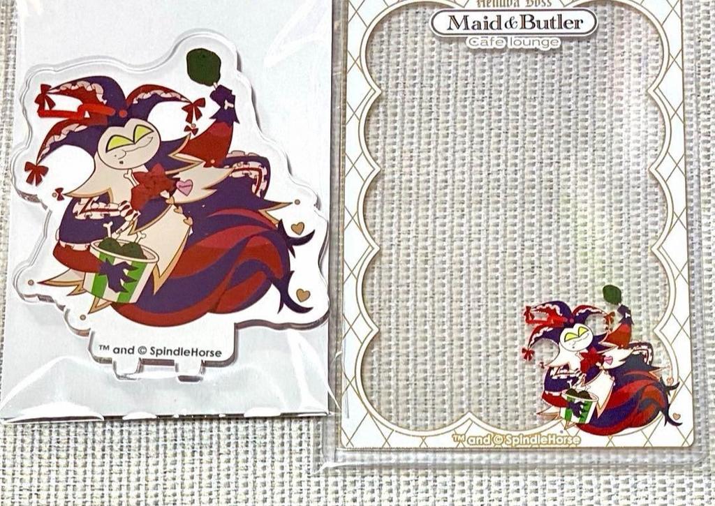 Helluva Boss Mammon Animate Cafe Mini Acrylic Stand Deco Case Set 2