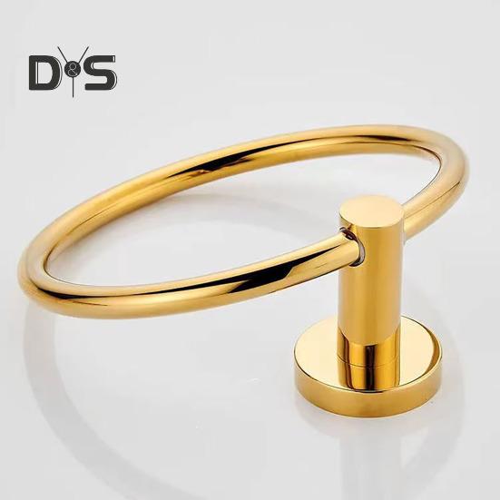 Handtuchring mit Saugnapf, Wandhalterung aus Metall, einfarbig, einfach zu installieren, Handtuchhalter für Badezimmer, Kleiderhaken