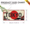 D Flat pc d Flat Vintage Tokyo Sign Flat Aluminum Decorative Plaque xcm Wall Hanging Multipurpose for Home Ba