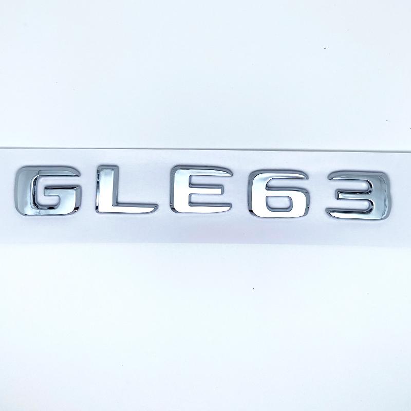 AAZB1 Buchstaben GLE43 GLE53 GLE63 GLE63S V8 Biturbo 4matic+ Emblem für Auto Seite Kofferraum Hinten W166 W167 Logo Aufkleber
