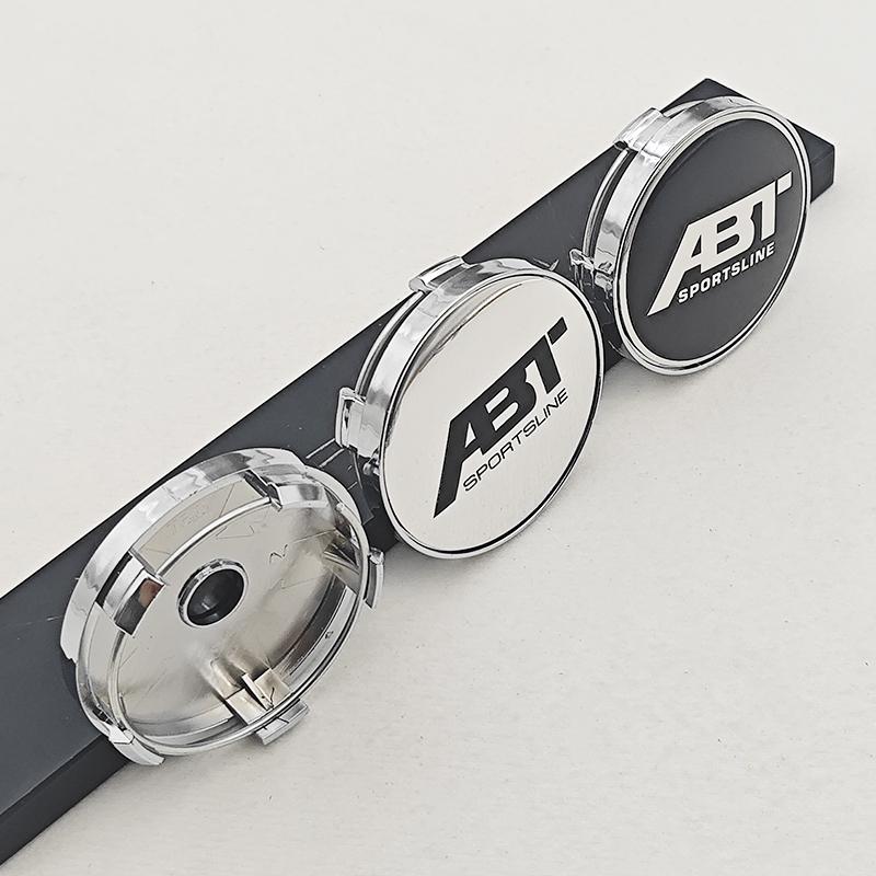 4pcs 60mm ABT logo Car Badge Wheel Center Hub Caps Badge Covers sticker Styling Accessories
