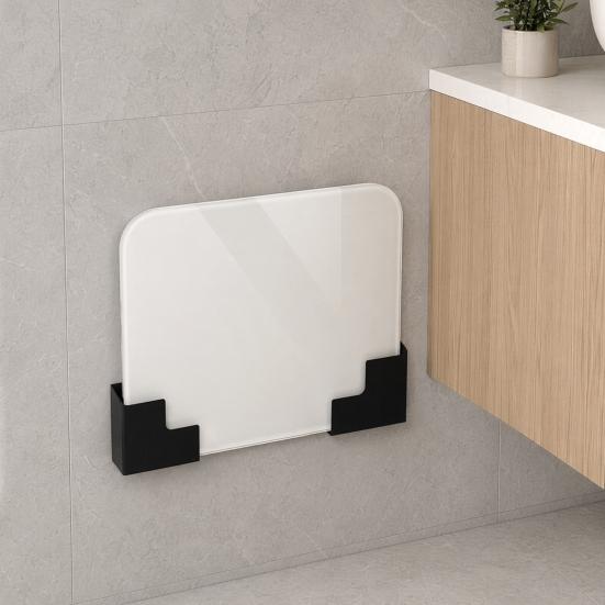 Jijijing Weight Scale Storage Rack, Wall-Mounted Space-Saving Organizer, Adjustable Self Adhesive Bracket, for Bathroom Gym Closet Laundry