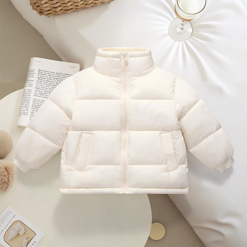 Korean Style Kids Short Thick Padded Jacket Unisex Baby Winter Cotton Coat