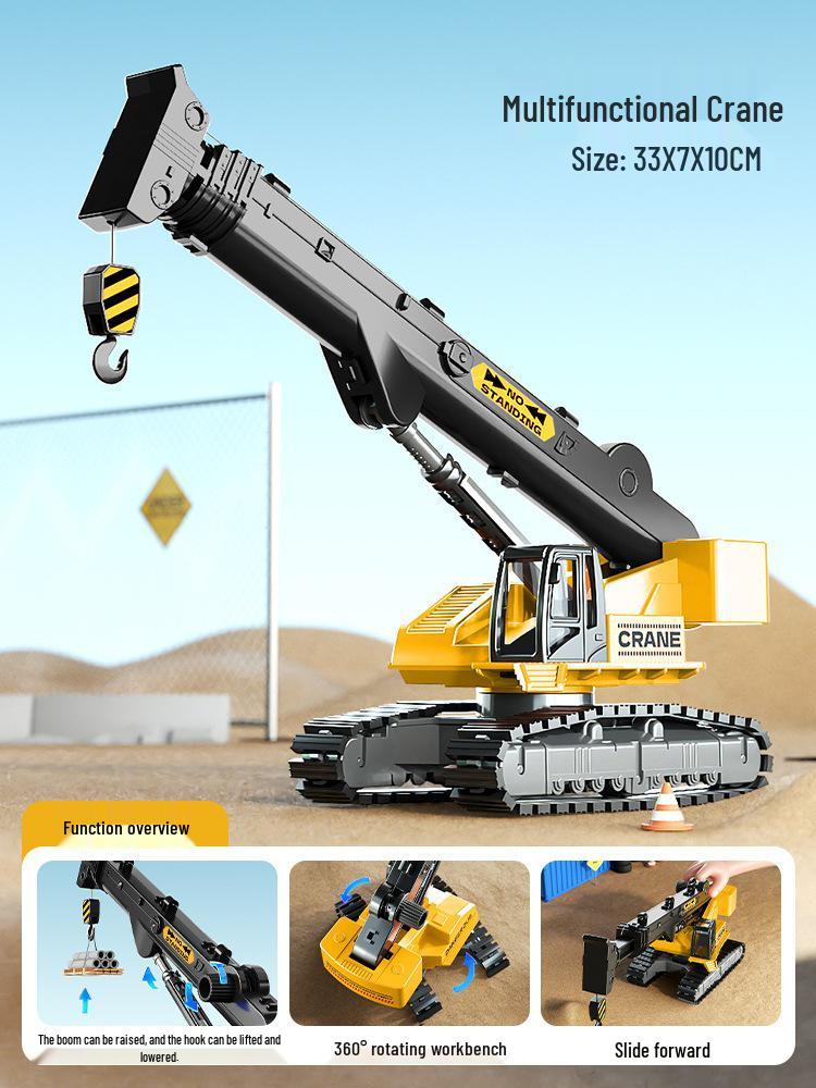 Lili Tracked Crane Engineering Toy Model with Lifting Hook - Perfect Gift for Boys