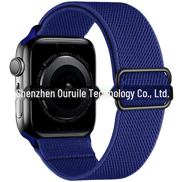 Adjustable Elastic Nylon Band with Sliding Buckle for Apple Watch iWatch7
