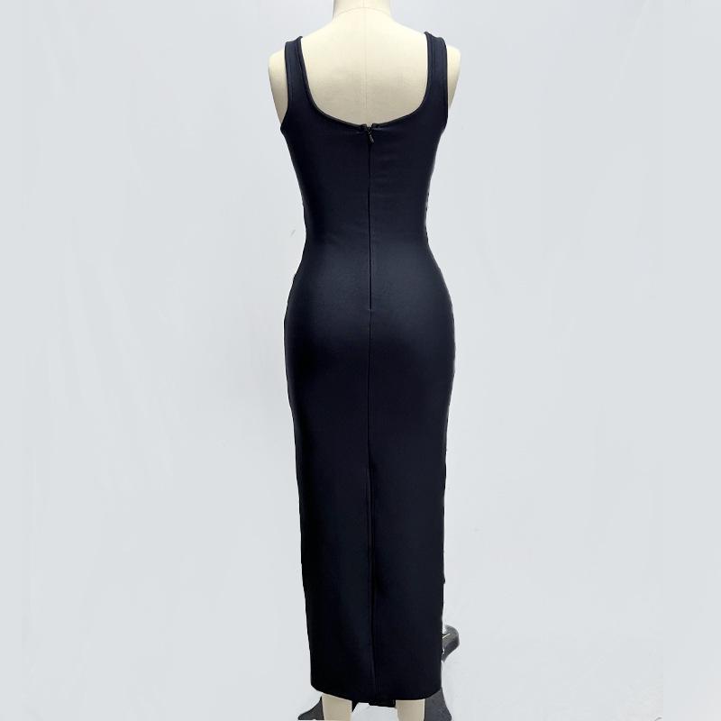 Heavy-Duty Rhinestone Bandage Evening Dress