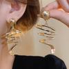 European Elegant Irregular Twisted Liquid Ear Studs: Light Luxury Earrings for Women