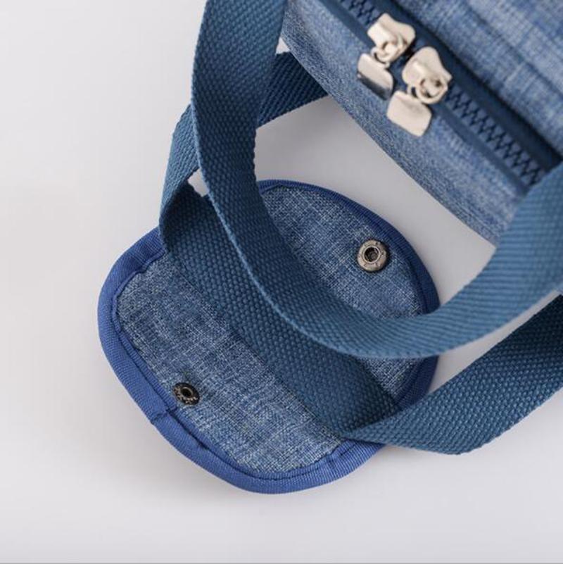 Bolsa de isolamento para lancheira portátil, bolsa de armazenamento de almoço espessada com papel alumínio