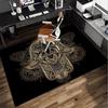 Golden Hamsa Symbol Office Rug Chair Mat, Entryway Carpet, Suitable for Front Door, Bedroom, Living Room, Desk, Holiday Gift