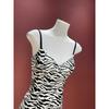 Sexy Style Zebra Stripe Sling Leather Skirt Waist-Tight Slim Looking Hip-Wrapped Dress Women