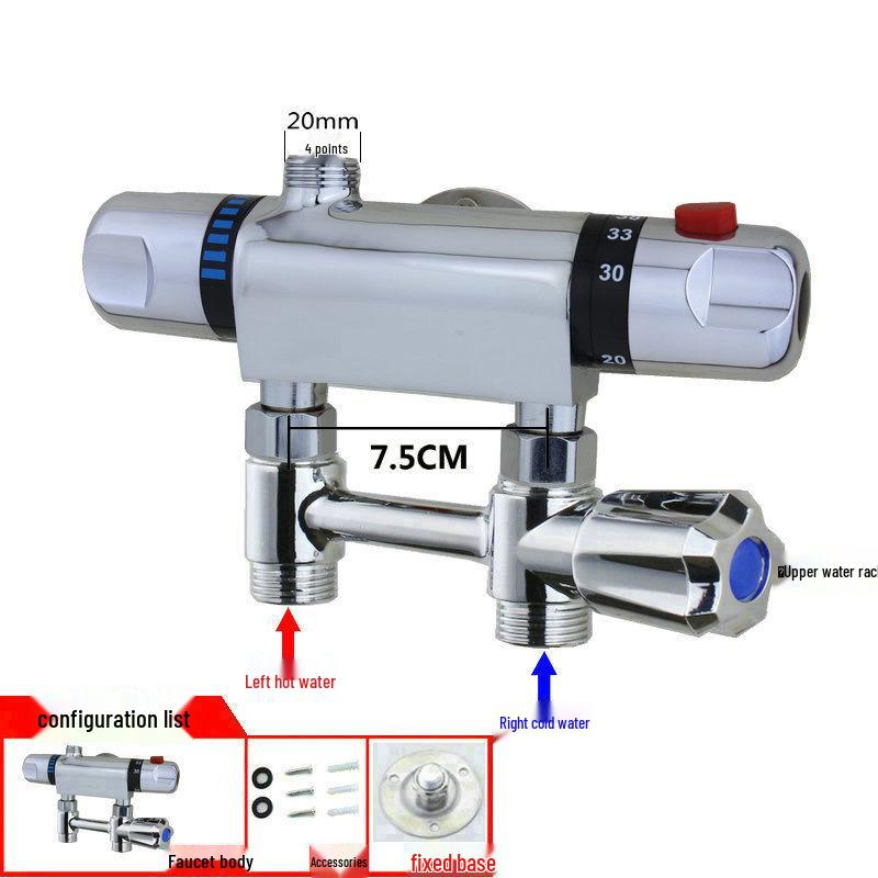 Thermostatic Solar Water Heater Valve: Cold/Hot Shower Mixer & Faucet