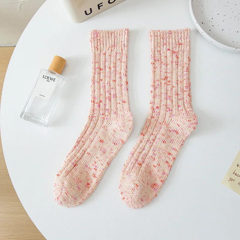 

Women s Winter Socks New Novelty Fashion Japanese Style Casual Crew Socks Warm Striped Autumn Simple Wool Socks for Girls Trendy M