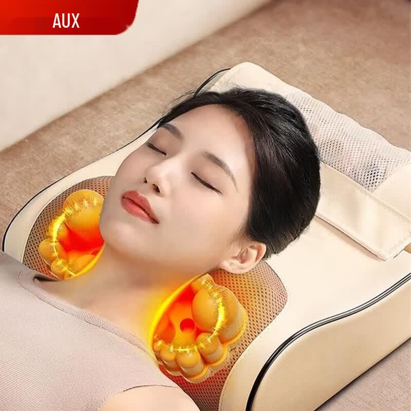 AUX Cervical Neck and Shoulder Massage Pillow CN plug (adapter included)