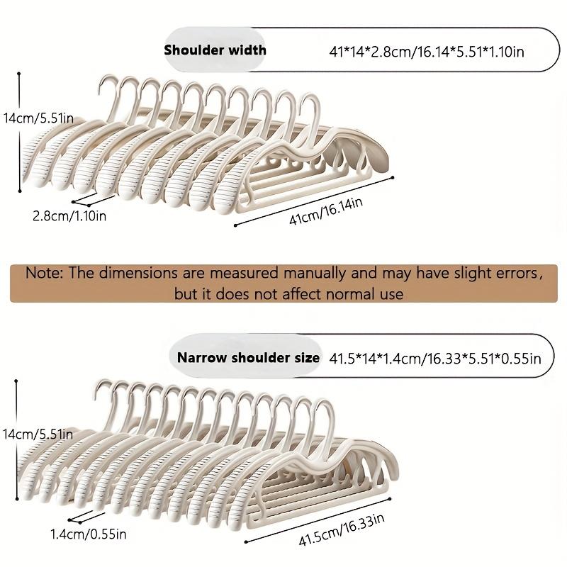 5/15/25/35pcs Wide Shoulder Hangers, Short Neck Non-Slip Mark-Free, Space Saving Closet Organizer for Home Dorm Wardrobe