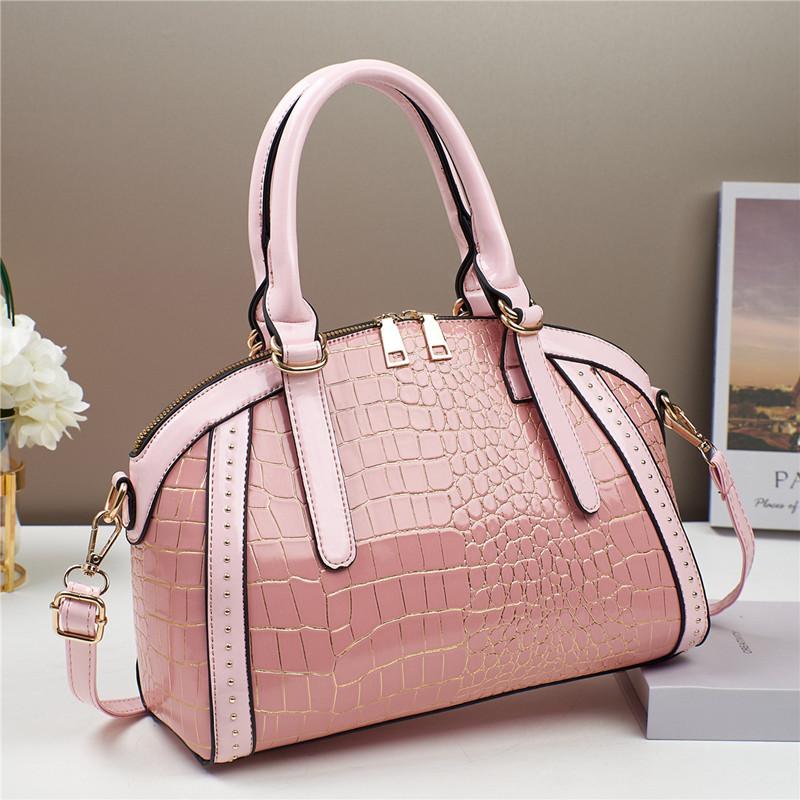 2025 Luxury Designer Women Alligator Pattern Handbags High End Golden Lines Large Capacity Crossbody Bag New Fashion Tote Bag
