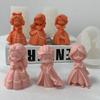 DIY Girl Doll Silicone mold 3D Princess Statue Resin Crafts Plaster mold Cute doll candle soap chocolate ice cube baking tools