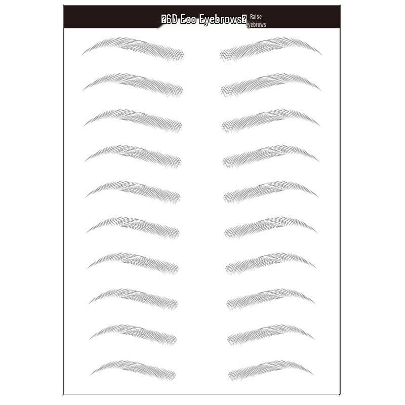 Zhengxiang 2025 Waterproof 6D Eyebrow Stickers - Realistic, Easy Makeup for a European, American, and Korean Style.