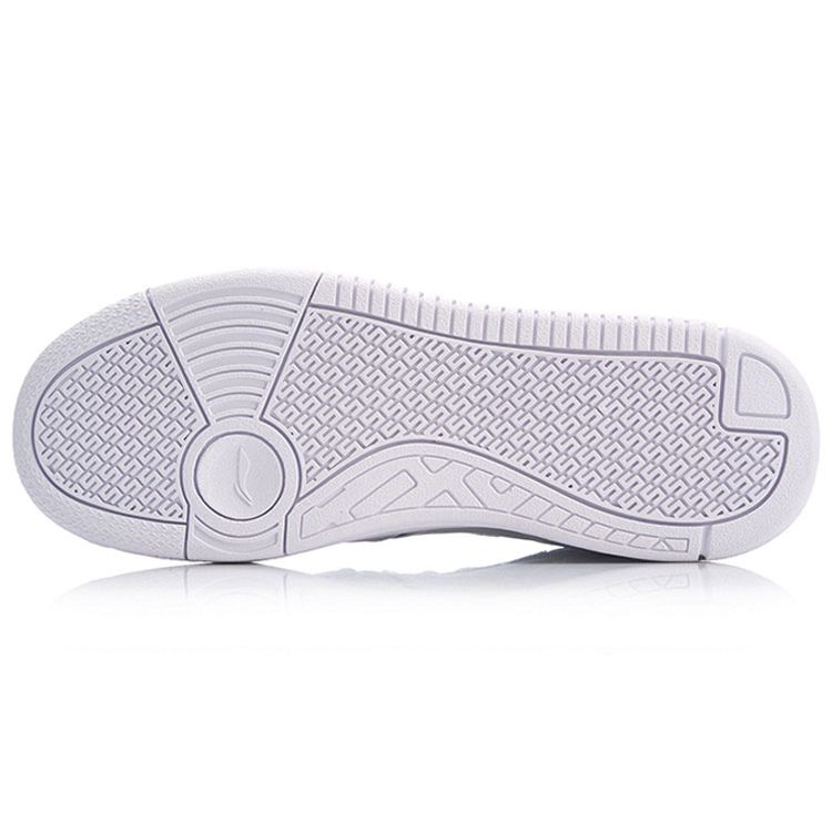 Li Ning Non-Slip Wear-Resistant Lightweight High-Top Skate Shoes Women Sneakers White Black AGCN358-3