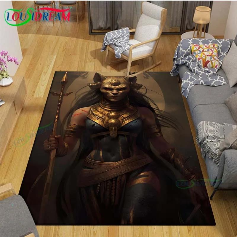 

Egyptian Pharaoh- goddess-Runes Printed Carpets Living Room Anti-Skid Area Rug Kids Bedroom Mats Yoga Mat Large Carpet Decor 40x 60cm