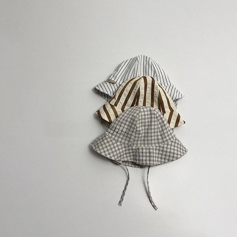 Baby Summer Fisherman Hat With Wide Brim And Breathable Cotton For Sun Protection