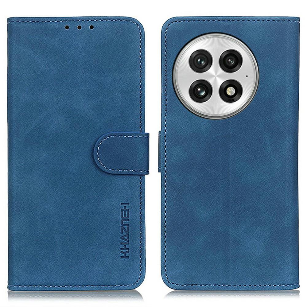 

KHAZNEH For OnePlus 13 Case PU Leather Retro Texture Phone Cover Blue