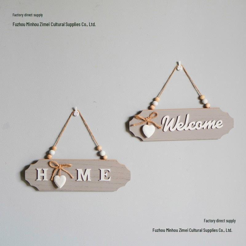 Vítejte znamení: Malá dřevěná dekorace na dveře pro domácnost a podnikání