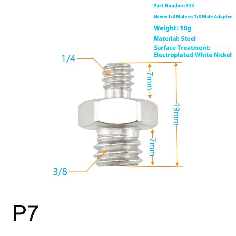 1/4 Inch Male To 1/4 3/8 Inch Male Camera Screw Mount Adapter Tripod Screw Adapter Thread For Camera Tripod Monopod Ring Light
