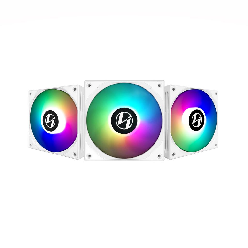 Li LIAN LI Case Fan White 120mm ARGB Fan X 3 Fan Controller Fan Hub Included Official Japanese Distributor ST120-3W