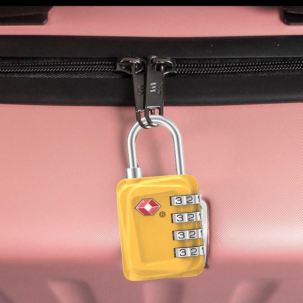 1Pc 4 Digit Combination Lock Zinc alloy Customs Password Lock Suitcase Luggage Coded Padlock Security Tool Portable Cabinet Lock