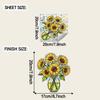 Laser-cut Glass Bottle Sunflower Home Glass Door and Window Decorative Beautifying Sticker