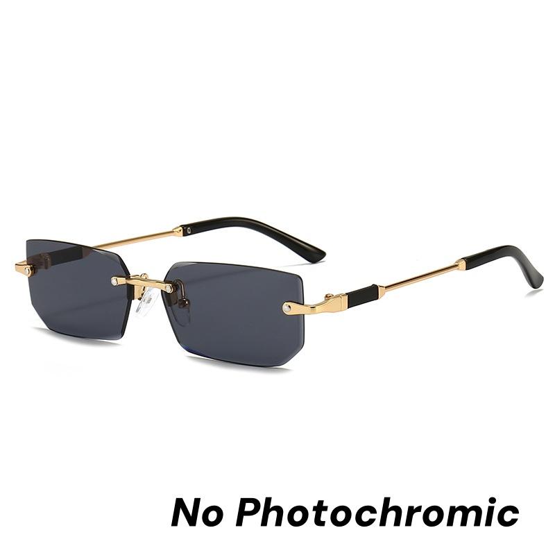 New Frameless Fashionable Sunglasses Personality UV400 Protection Outdoor Travel Street Photography Unisex Shades Glasses
