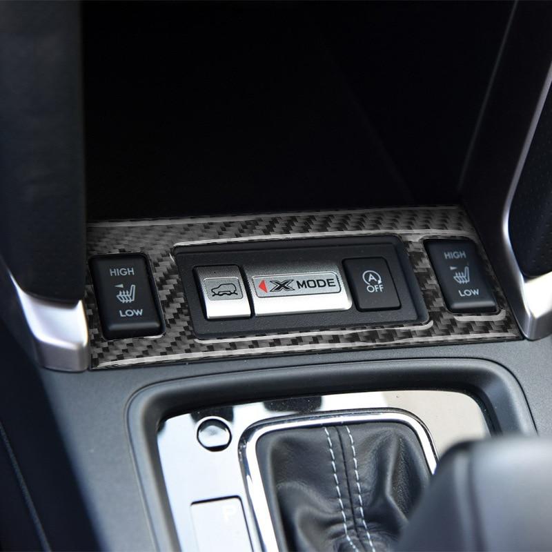 Dla Subaru Forester 2013-2018 1x Car Styling osłona przycisku siedzenia z włókna węglowego tryb sportowy rama panelu przycisków