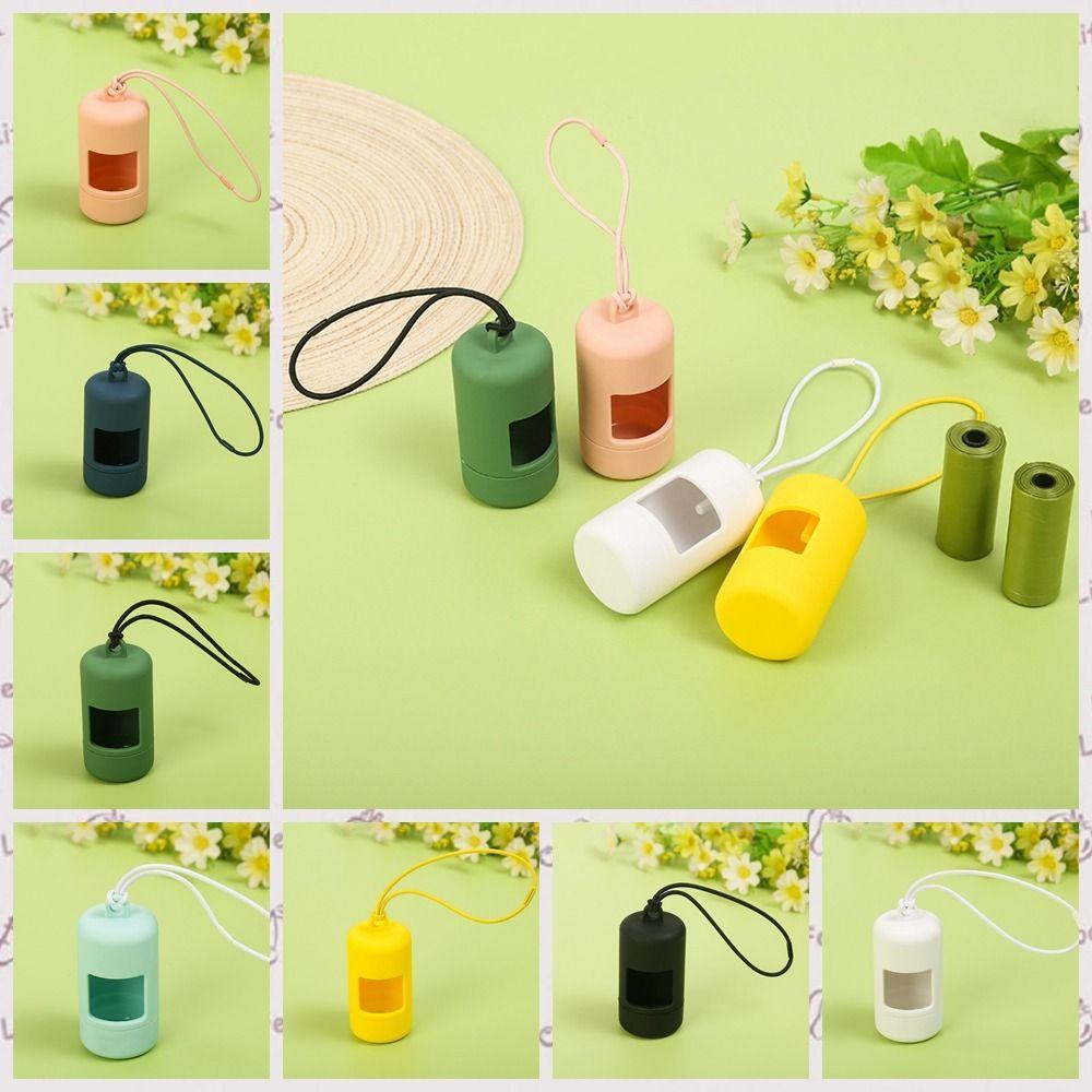 with Hanging Rope Dog Poop Bag Carrier Plastic Garbage Bag Dispenser  Travel
