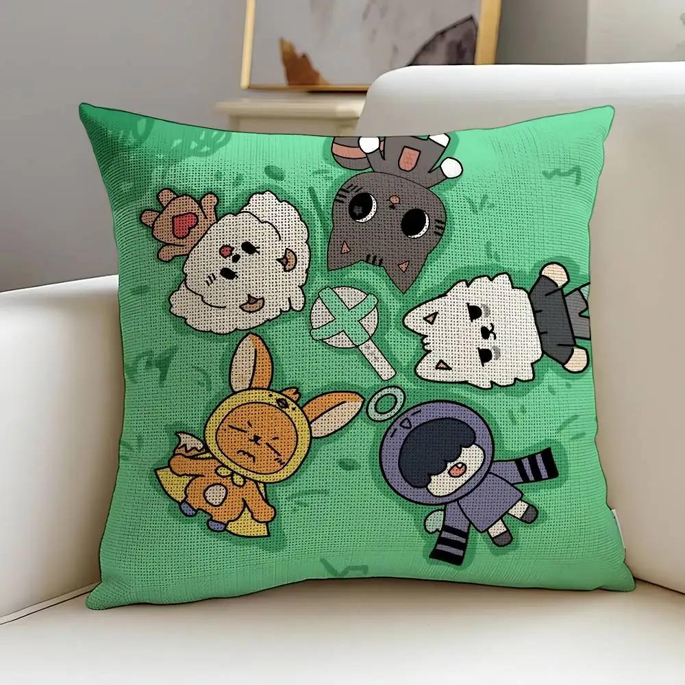 Cute A-Txt-Es Cartoon Pillow Case Pillows For Cover Home Decor Items Living Room Decoration Cushion Covers