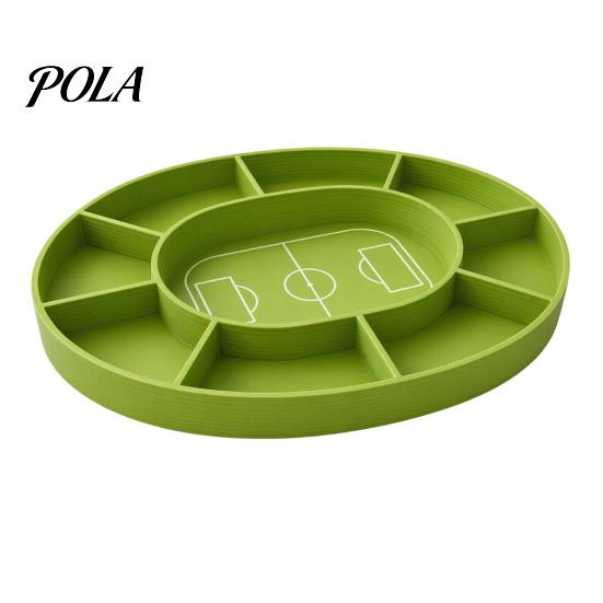 Snack Platter Football Field Tray, with Multiple Partitions, Durable PETG Party Kids Holder Supply for Watch Parties And Game Day Snacks Tray