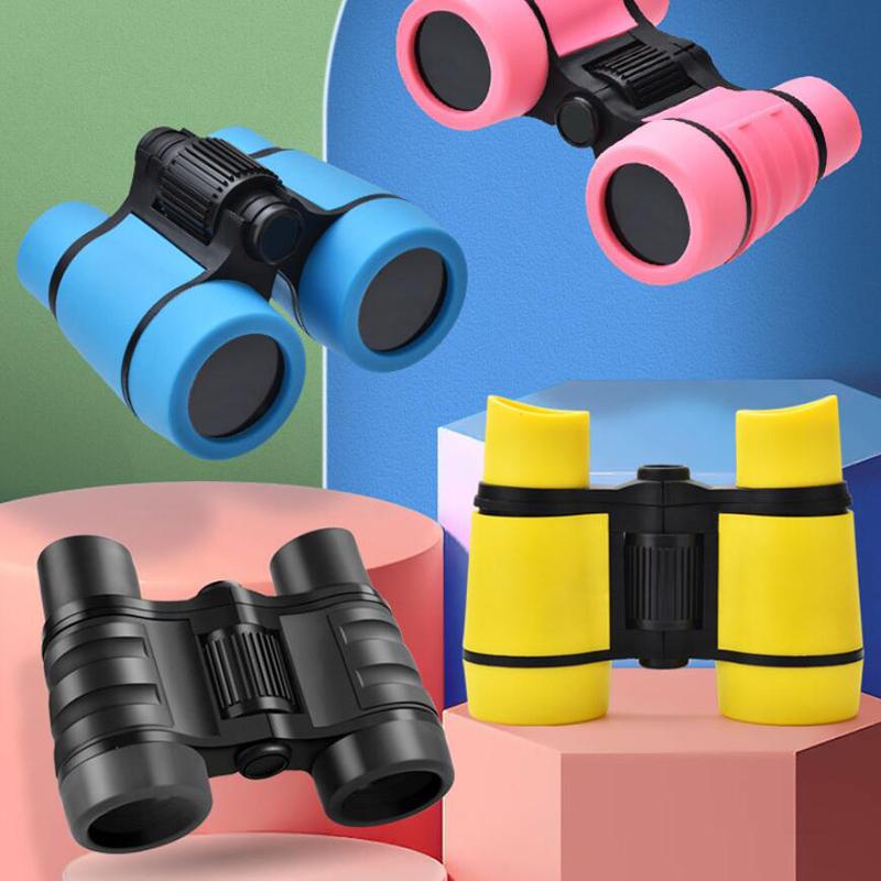 4X30 Kids Binocular Telescope Children Educational Learning Telescope Bird Watching Folding Handle Anti Slip Optics Telescope
