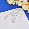 Fashionable Temperament Zircon Five-pointed Star Ear Line Super Fairy Fresh Tassel Earrings High-end Earrings Women
