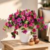 Fake Flowers for Outdoors Artificial Petunia Outdoors, Outdoor Planters, UV Resistant Petunias, Weatherproof Flower Bouquets Realistic Morning