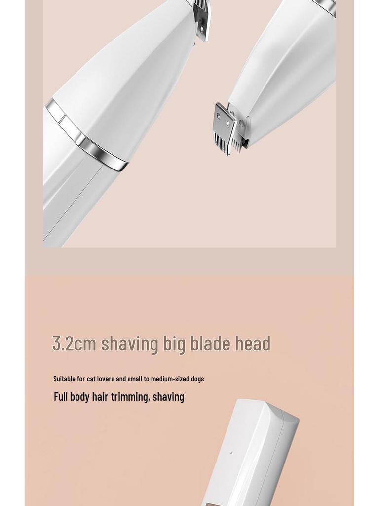 Pet Grooming Electric Clipper: Cat & Dog Shaver, Nail Grinder, Hair Trimmer