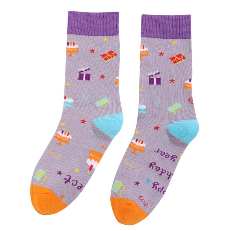 1 Pair Funny Socks Novelty Pattern Cotton Socks Colourful Casual Socks Gifts Men Women High Ankle Socks Bicycles Socks