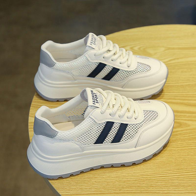 First layer cowhide~ genuine leather mesh Forrest Gump shoes women's summer versatile casual sports dad shoes platform women's shoes