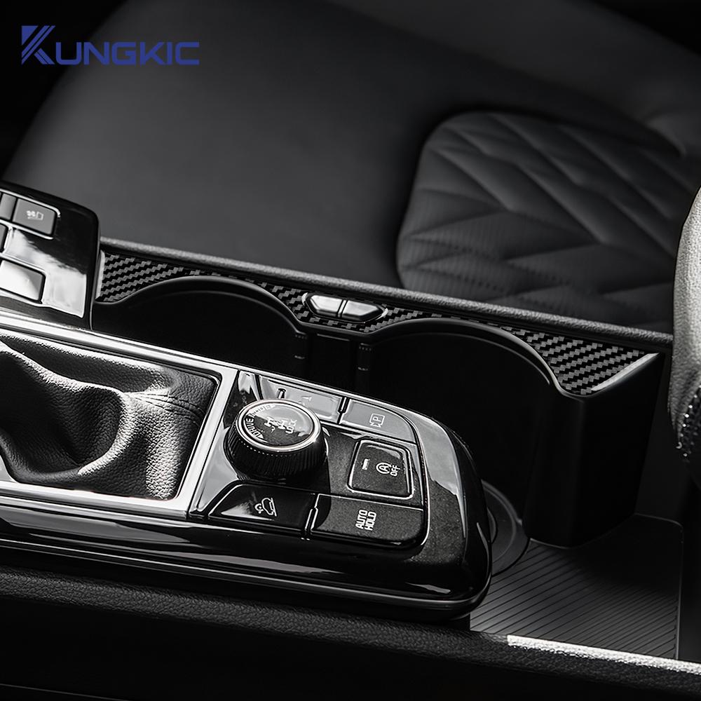 Real Soft Carbon Fiber Sticker For Kia Sportage NQ5 2025 2025 2025 2025 LHD RHD Car Gear Cup Holder Trim Interior Accessories