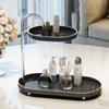 Space Saving Desktop Storage Tray Stainless Steel Rod Makeup Storage Display Stand  Kitchen