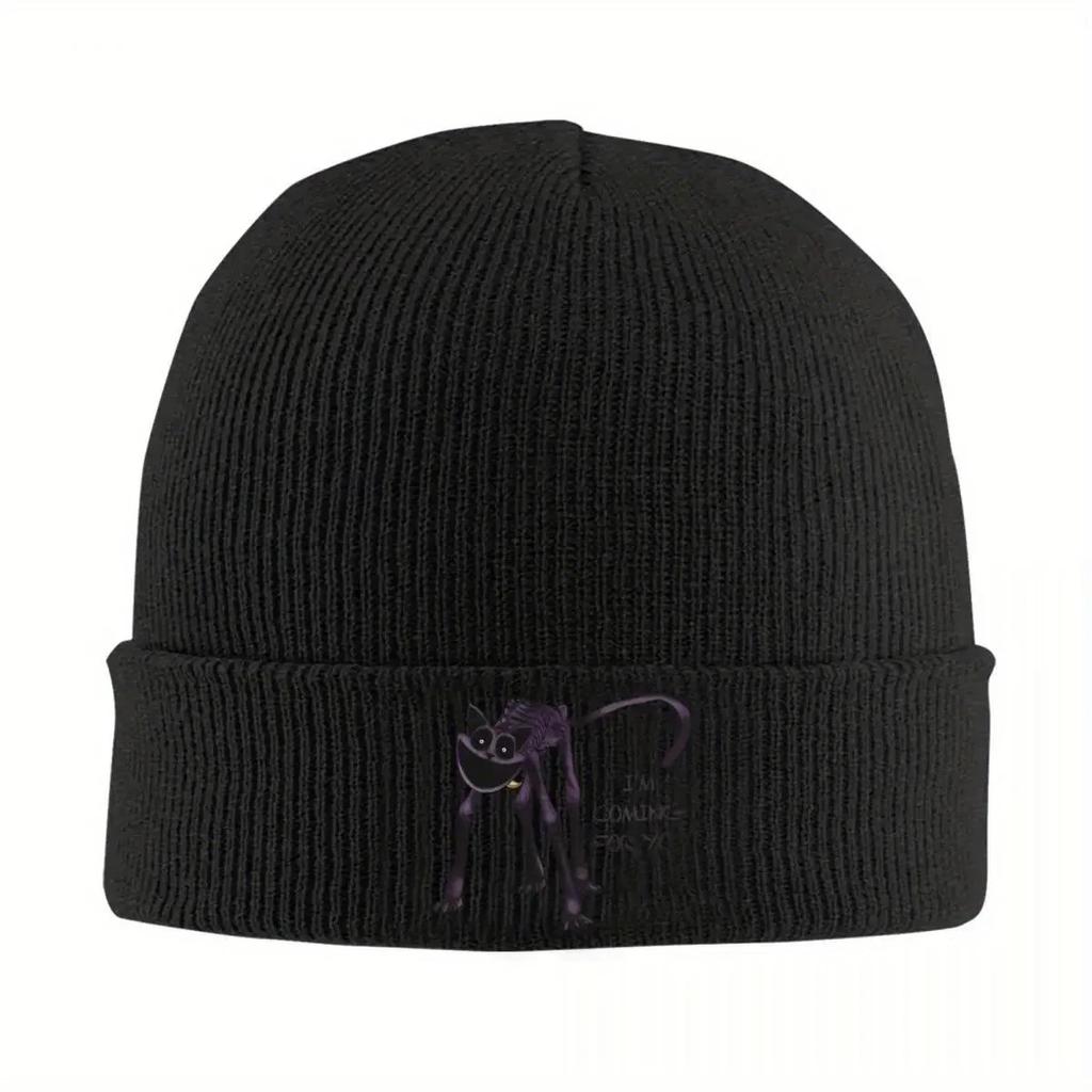 Smiling Critters Catnap Knitted Caps Women's Men's Beanies Autumn Winter Hats Acrylic Casual Caps