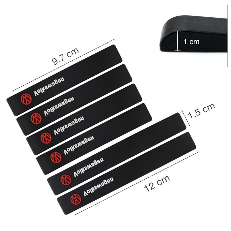 2026 Hot For Volkswagen VW 6Pcs Rubber Strip Car Door Anti Collision Protective Sticker For VW GTI Polo Golf Passat Tiguan Arteo