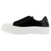 Alexander Mcqueen Deck Plimsoll Lace Up Sneakers 'Black White' Women's 667245WIAB61070