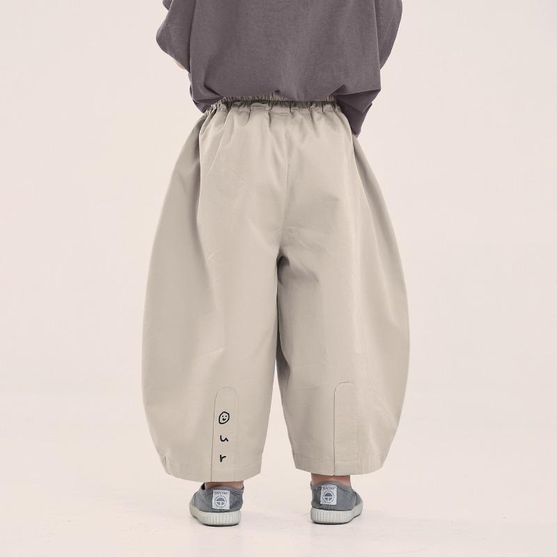 Boys Kids 100 Cotton Casual Summer Nine Point Trousers Children Daily Pants