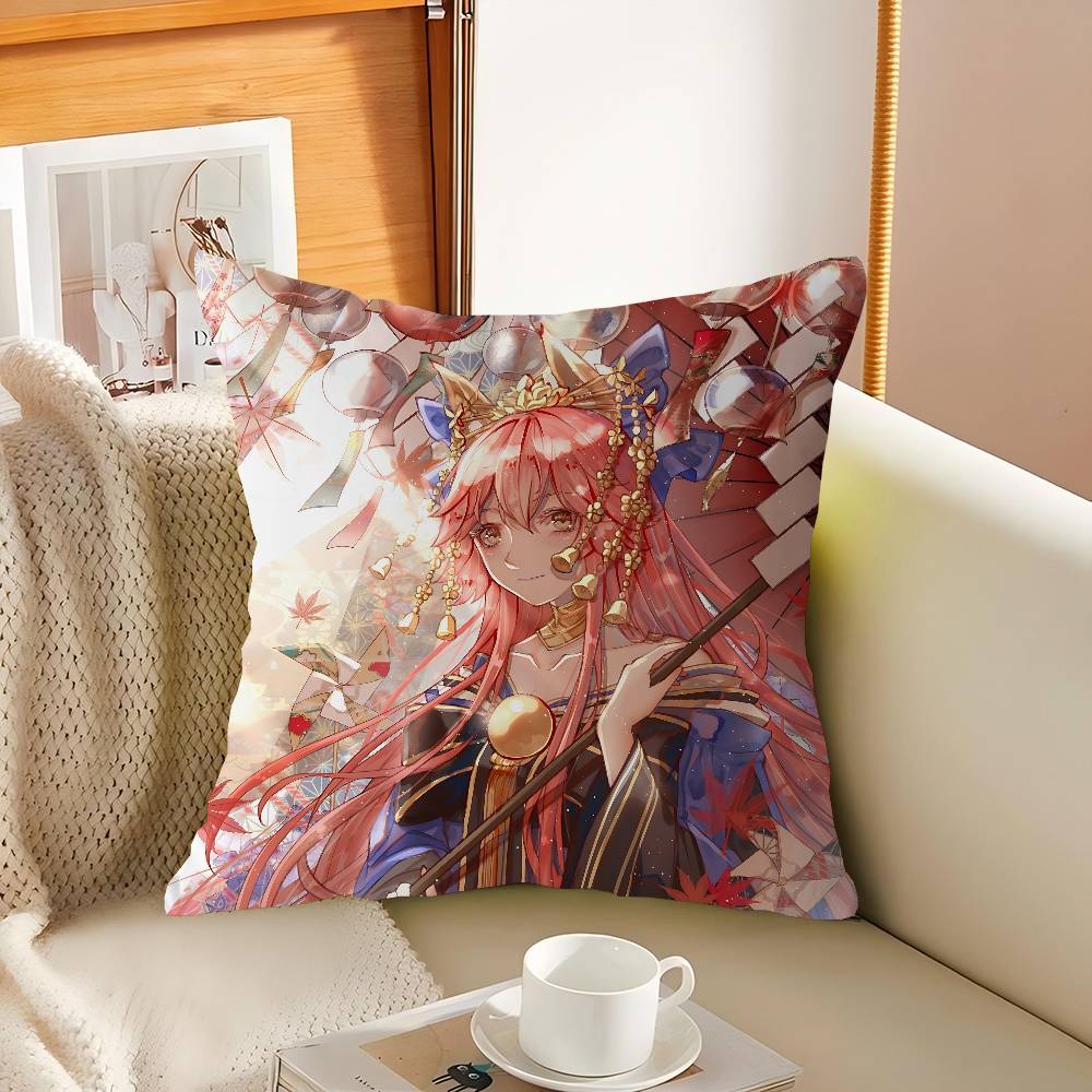 T-Tamamo No Mae Cushion Cover Inches Farmhouse Decor Home Throw Pillow Covers For Couch Decorations